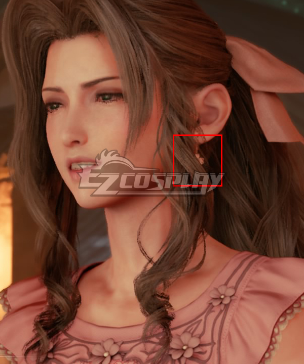 Final Fantasy VII Remake FF7 Aerith Gainsborough Ver2 Earring Cosplay Accessory Prop
