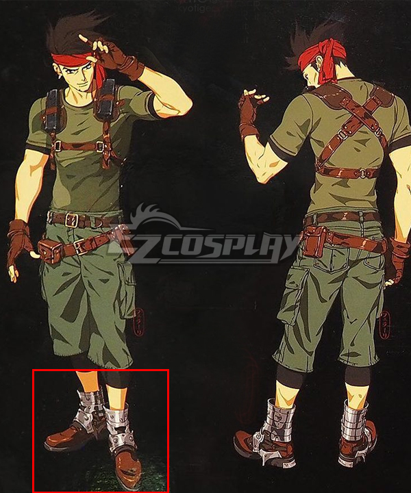 

Final Fantasy VII Remake FF7 Biggs Brown Shoes Cosplay Boots