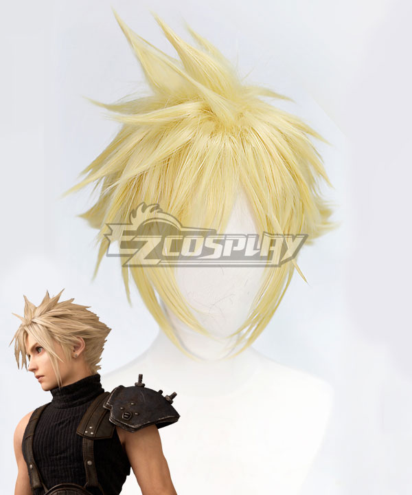 Final Fantasy VII Remake FF7 Cloud Strife Golden Cosplay Wig