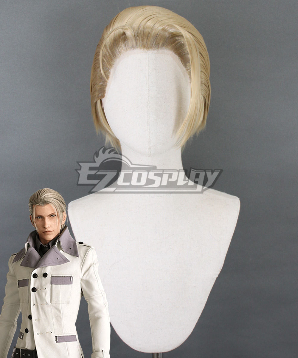 Final Fantasy VII Remake FF7 Rufus Shinra Gold Cosplay Wig