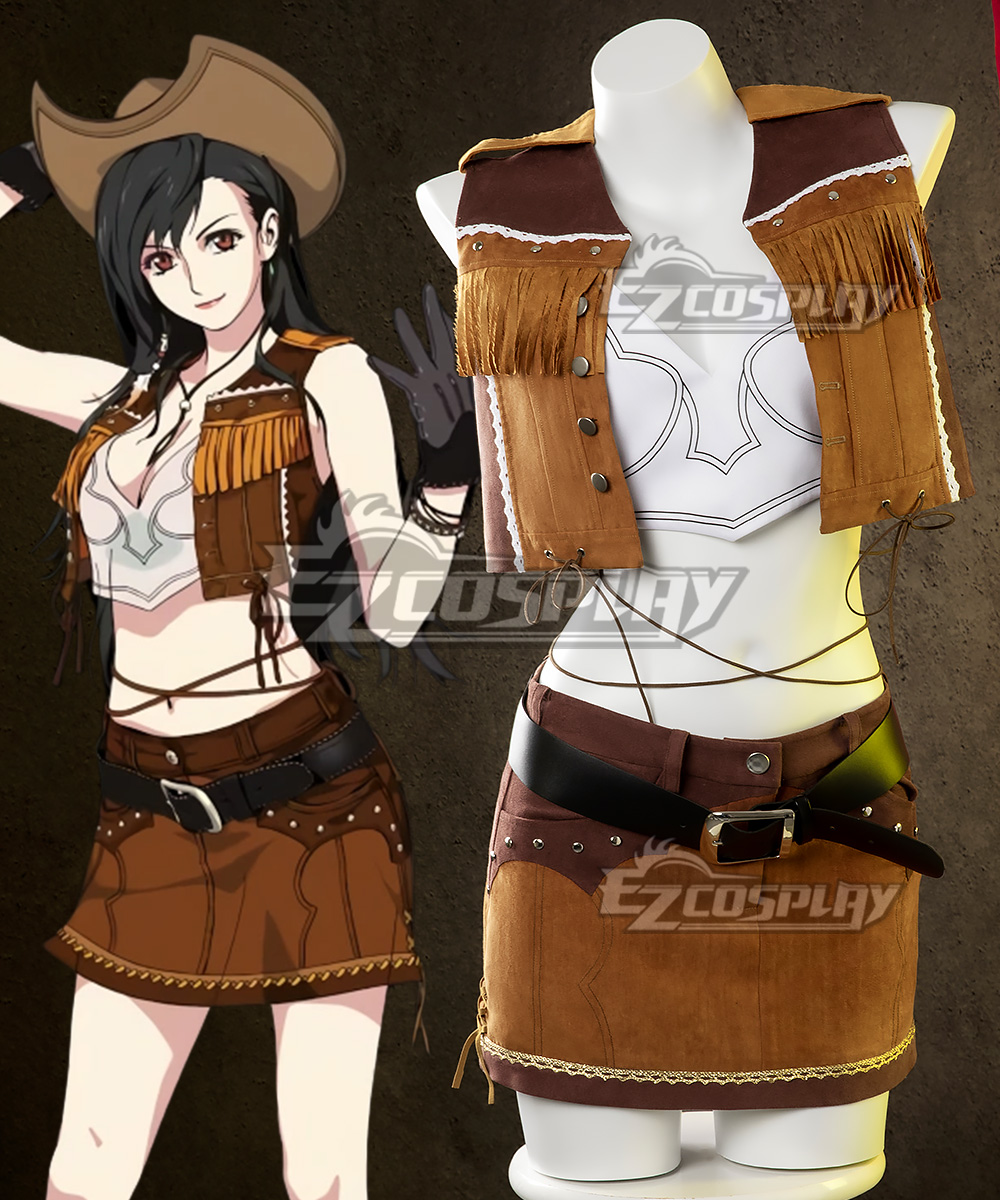 Final Fantasy VII Remake FF7 Tifa Lockhart Cowgirl Cosplay Costume