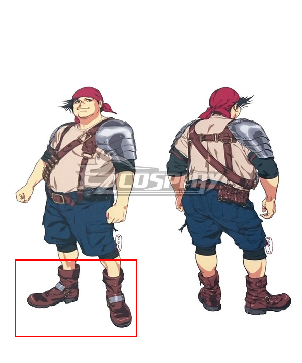 

Final Fantasy VII Remake FF7 Wedge Brown Shoes Cosplay Boots