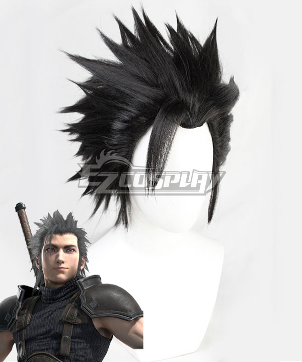 Final Fantasy VII Remake FF7 Zack Fair Black Cosplay Wig
