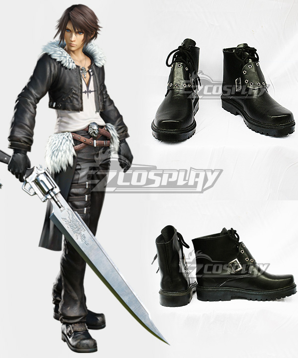 Final Fantasy VIII Squall Leonhart Black Cosplay Shoes