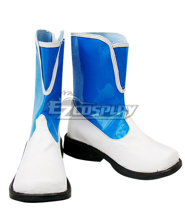 Final Fantasy X-2 FF10-2 Rikku White Blue Cosplay Shoes