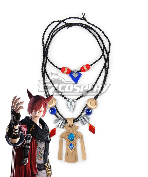 Final Fantasy XIV 5.3 G'raha Tia Cosplay Necklace Accessory Prop