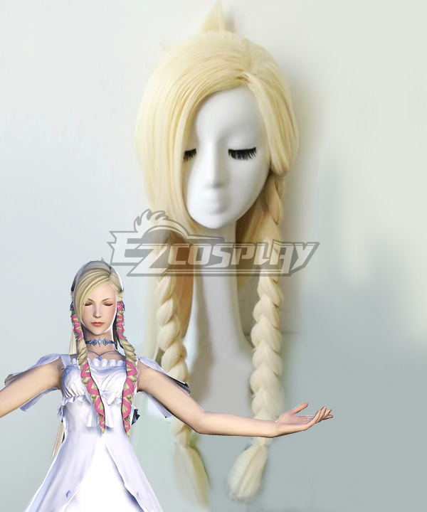 Final Fantasy XIV: A Realm Reborn Minfilia Warde Golden Cosplay Wig 