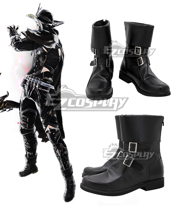 Final Fantasy XIV FF14 Endwalker Reaper Black Cosplay Shoes