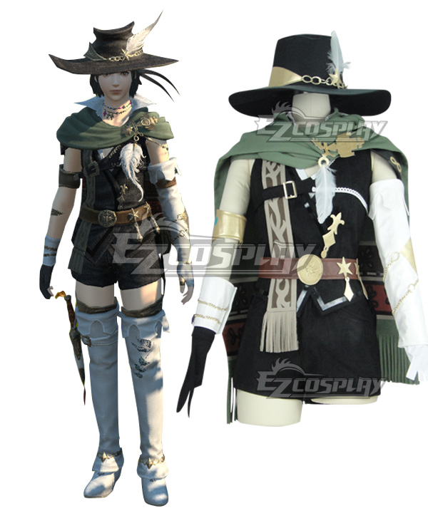 Final Fantasy XIV FF14 Travelling Poet Level 80 Cosplay Costume 