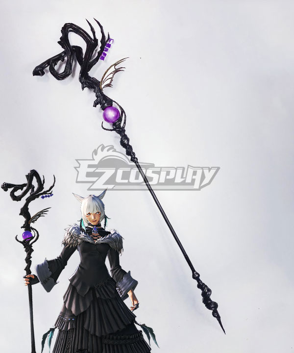 Final Fantasy XIV FF14 Y'shtola Rhul Black Cosplay Weapon Prop