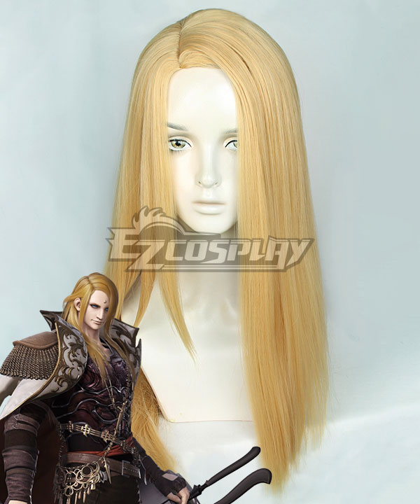 Final Fantasy XIV  FF14 Zenos Yae Galvus Golden Cosplay Wig