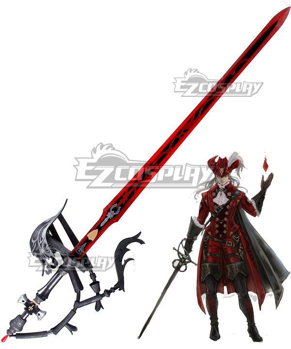 Final Fantasy XIV Red Mage Thorn Sword Cosplay Weapon Prop
