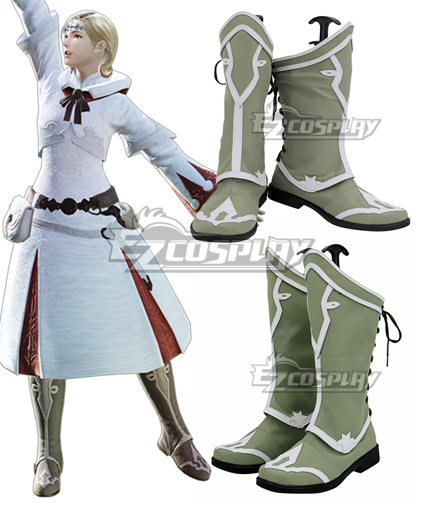 Final Fantasy XIV White Mage Brown Shoes Cosplay Boots