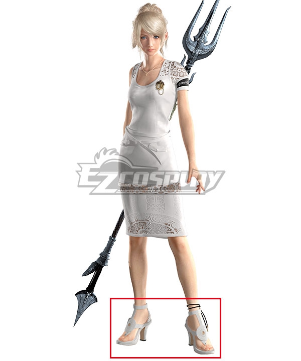 Final Fantasy XV: A New Empire FF15 Lunafreya Nox Fleuret White Cosplay Shoes