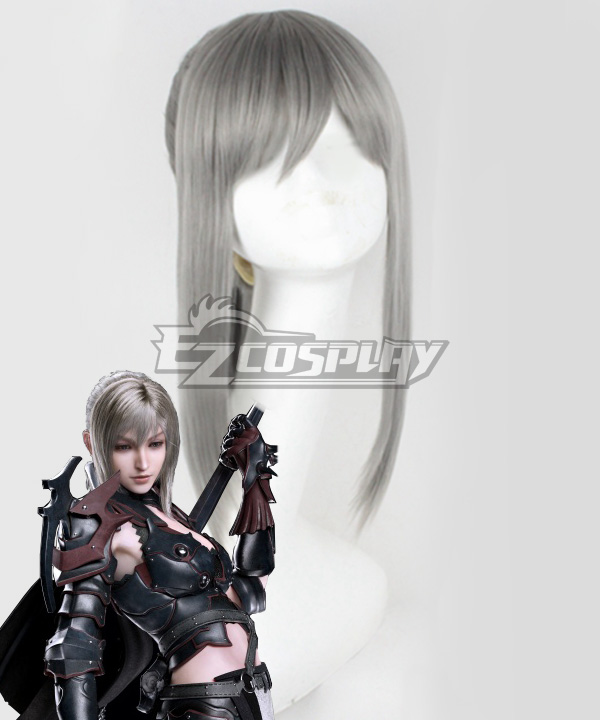 Final Fantasy XV FF15 Aranea Highwind Silver  Cosplay Wig