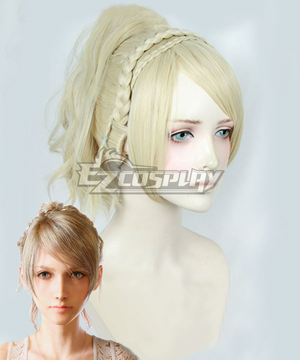 Final Fantasy XV FFXV Lunafreya Nox Fleuret Light Golden Cosplay Wig