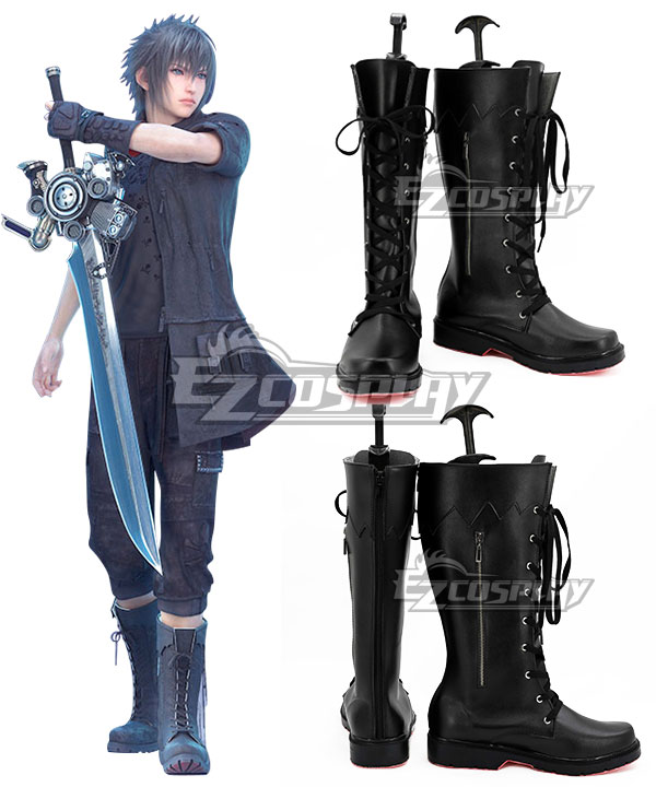 Final Fantasy XV FFXV Noctis Lucis Caelum Black Shoes Cosplay Boots