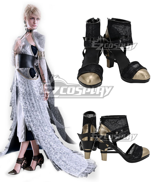 Final Fantasy XV Lunafreya Nox Fleuret Light Brown Cosplay Shoes