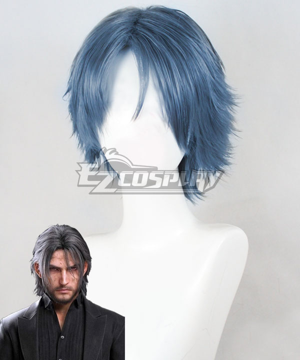 Final Fantasy XV Noctis Lucis Caelum 10 Years Later Blue Cosplay Wig