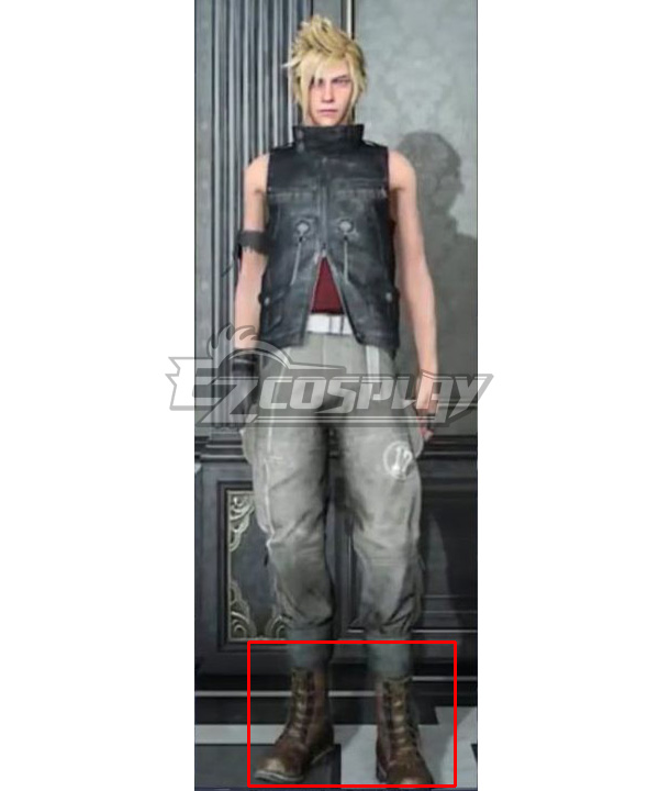 Final Fantasy XV Prompto Argentum Brown Cosplay Shoes