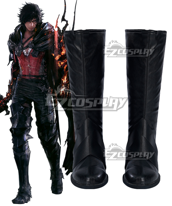 Final Fantasy XVI FF16 Clive Rosfield Time Skip Black Shoes armor Cosplay Boots