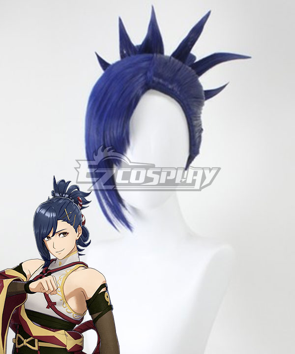 Fire Emblem Engage Kagetsu Blue Cosplay Wig