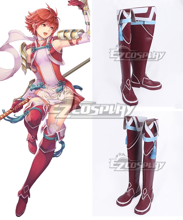 Fire Emblem Fates IF Hinoka Red Shoes Cosplay Boots