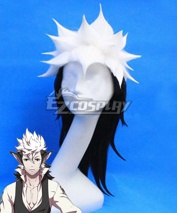 Fire Emblem Fates IF Keaton Black White Cosplay Wig