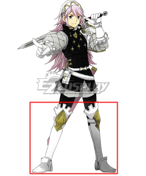 Fire Emblem Fates Soleil White Shoes Cosplay Boots