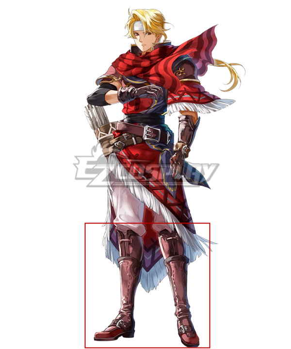 Fire Emblem Heroes Perfect Shot Jeorge Brown Shoes Cosplay Boots