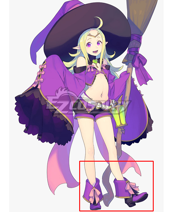 Fire Emblem: Heros Nowi Helloween Purple Shoes Cosplay Boots