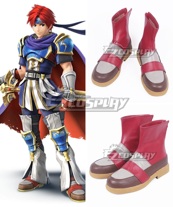 FE The Binding Blade Roy Red Cosplay Shoes