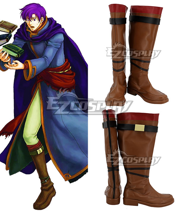 FE: The Blazing Blade Canas Brown Shoes Cosplay Boots