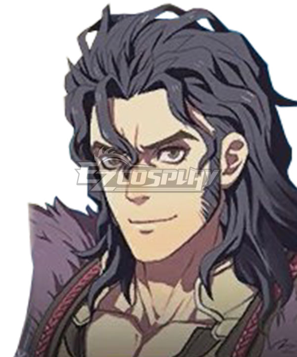 Fire Emblem Three Houses indered Shadows Balthus Time Skip Black Cosplay Wig