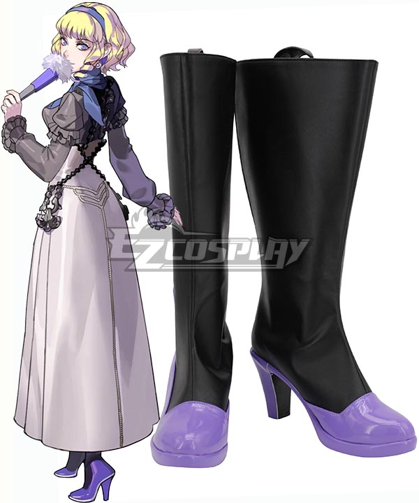 Fire Emblem: Three Houses indered Shadows Constance Purple Cosplay Shoes