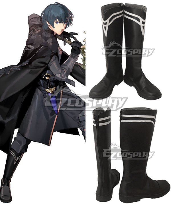 FE: Three Houses Male Byleth Black Shoes Cosplay Boots
