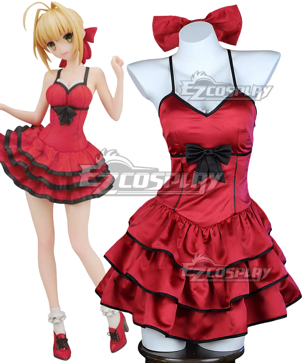 Flare Fate/EXTRA CCC Saber Crimson Christmas Cosplay Costume