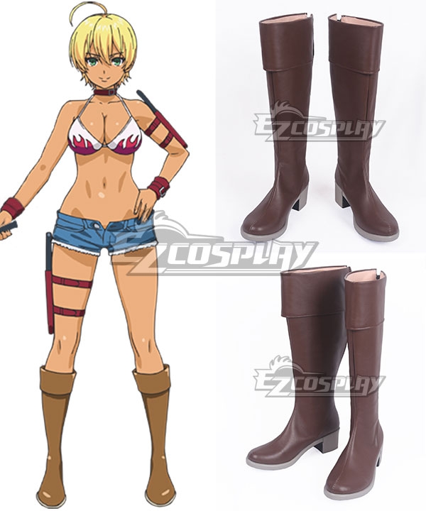 

Food Wars Shokugeki No Soma Ni No Sara Ikumi Mito Brown Shoes Cosplay Boots
