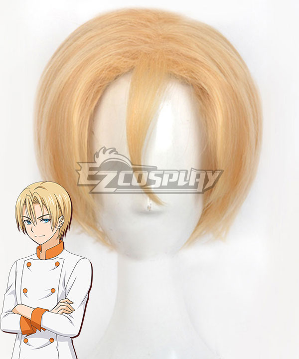 Food Wars Shokugeki no Soma Takumi Aldeni Golden Cosplay Wig