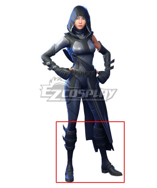 Fortnite Battle Royale Fate Black Shoes Cosplay Boots