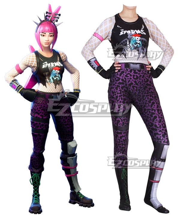 Fortnite Battle Royale Power Chord Spandex Jumpsuit Cosplay Costume
