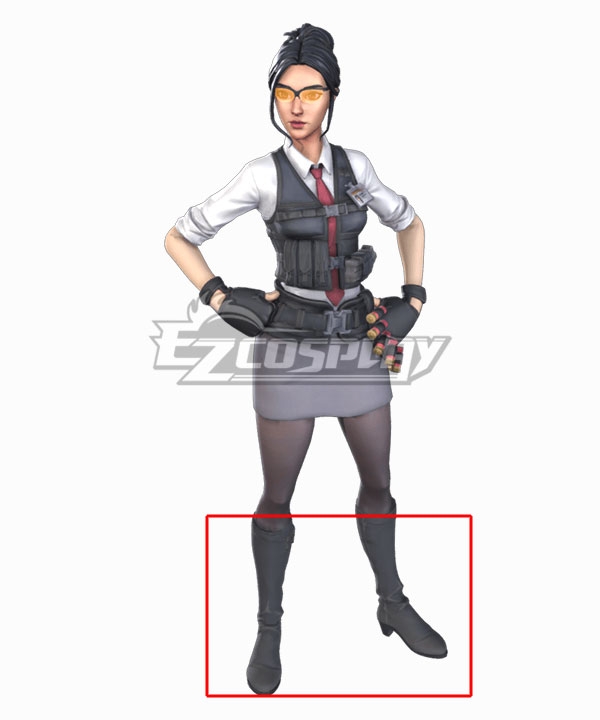 

Fortnite Battle Royale Rook Black Grey Shoes Cosplay Boots
