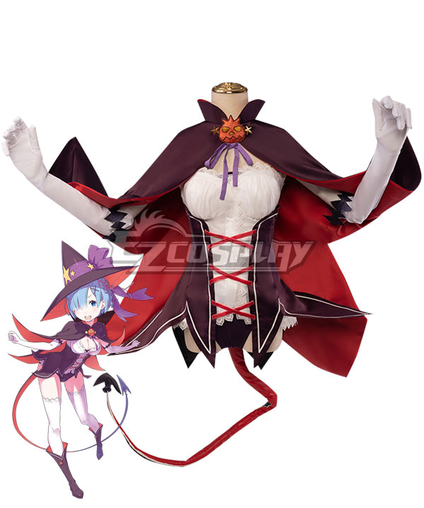 Re: Life In A DiffeRent World From Zero Rem Halloween Little Devil Witch Cosplay Costume