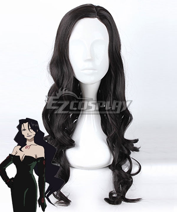 Fullmetal Alchemist Lust Black Cosplay Wig