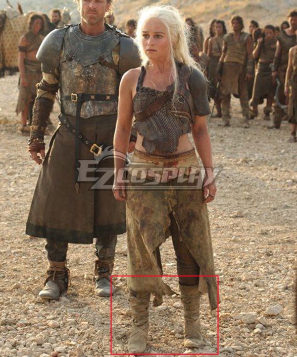 

Game Of Thrones Daenerys Targaryen Khaleesi Of The Great Grass Sea Light Brown Shoes Cosplay Boots