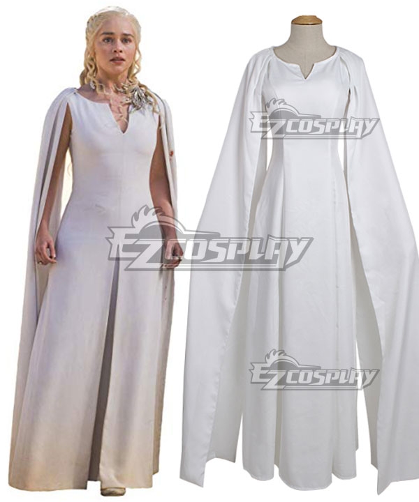 

Game Of Thrones Daenerys Targaryen White Dress Cosplay Costume