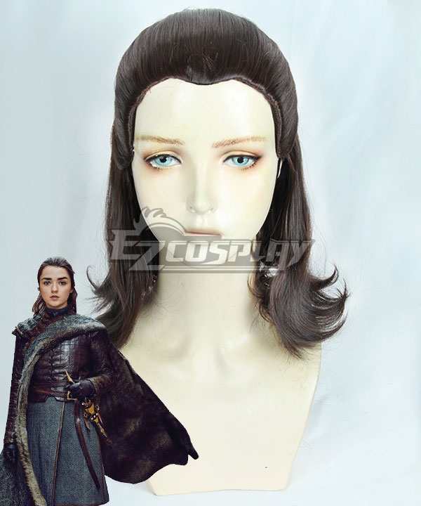 Game Of Thrones Season 8 Arya Stark Brown Cosplay Wig