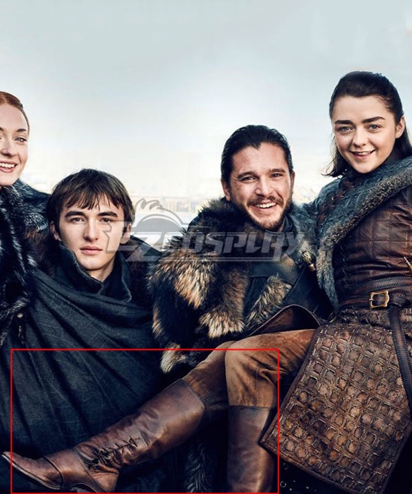 

Game of Thrones Season 8 Arya Stark Brown Shoes Cosplay Boots