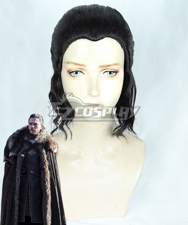 Game Of Thrones Season 8 Jon Snow Black Cosplay Wig