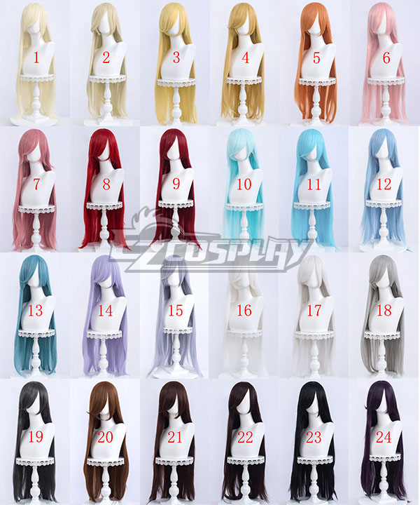 General Cosplay Multicolor Long Straight Wigs 100cm